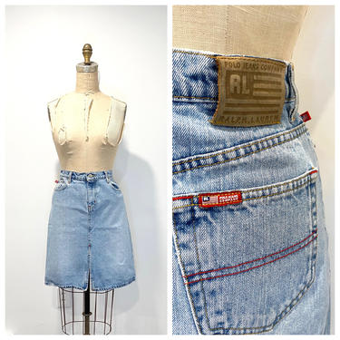 90s Ralph Lauren Polo Jeans denim skirt 