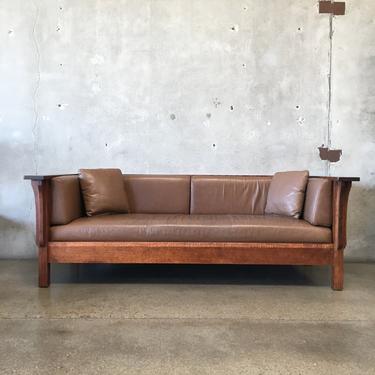 Mission Style Oak Sofa