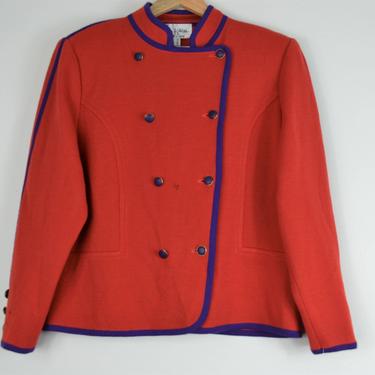 Vintage 90s Military Inspired Red Jacket- Formal Army Jacket- Vintage Arthur Kohler 