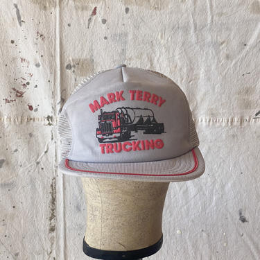 Vintage Mark Terry Trucking Mesh Snapback Hat Rockford, IL 