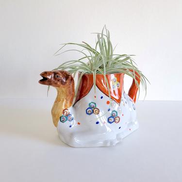 Vintage Camel Planter Pot, 1950s Novelty Ceramic from Japan 