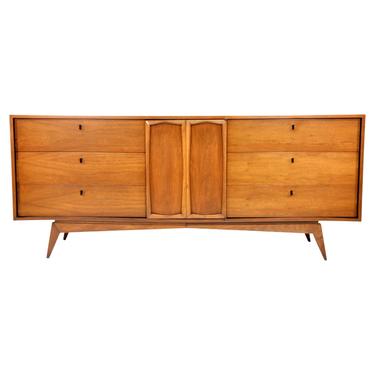 Mid-Century Modern Walnut Triple Dresser 