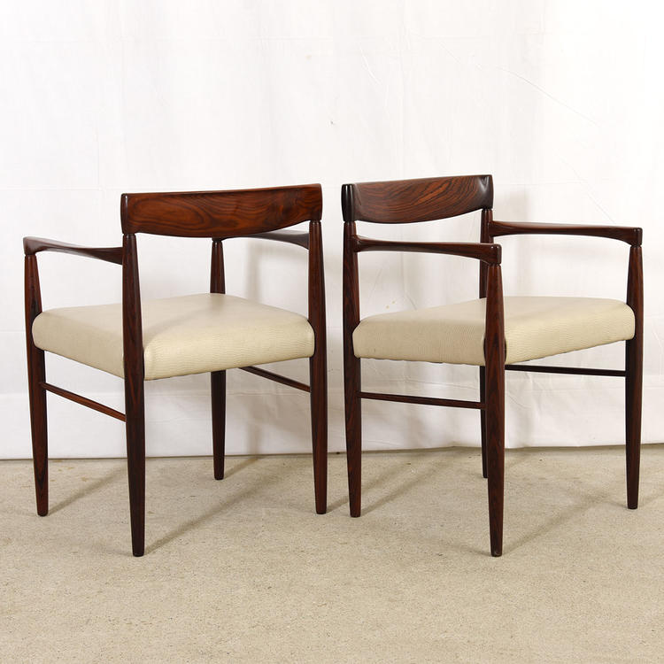 Pair of Danish Modern Rosewood Arm Chairs