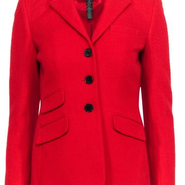 Lauren Ralph Lauren - Red Wool Blend Three-Button Blazer Sz 4P