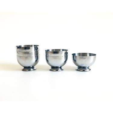 Art Deco Chase Gaiety Chrome Cups / Set of 6 