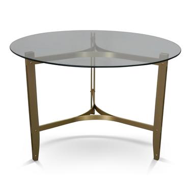 Baughman Style Solid Brass Occasional Table