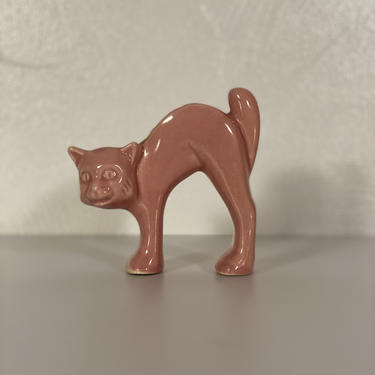 McCoy Pink Ceramic Stretched Cat Planter 