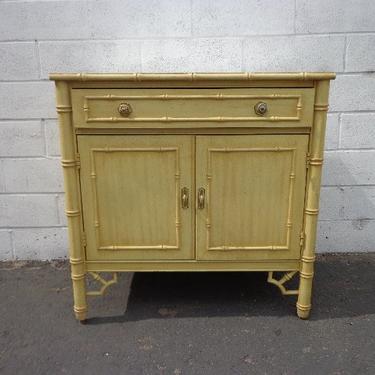 Bamboo Chest Nightstand Thomasville Allegro Dresser Bedside Table Storage Boho Chic Chinoiserie Campaign Shabby Chic CUSTOM PAINT AVAIL 