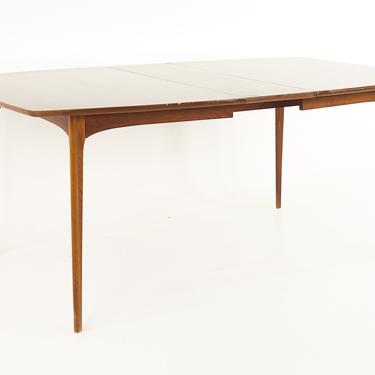 Kent Coffey Perspecta Mid Century Expanding Walnut Surfboard Dining Table - mcm 