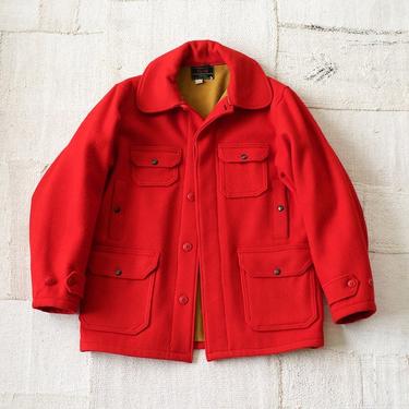 Vintage 1950's Red wool hunting coat | Von Lengerke &amp; Antoine Chicago famous sporting goods maker 