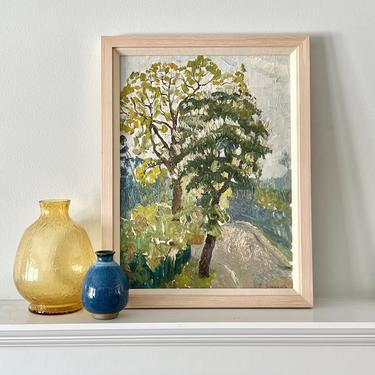 Vintage Impressionist Landscape Oil Painting Original Signed 