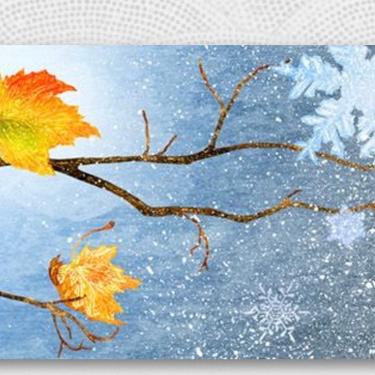 Fall Into Winter Giclee Print | Winter Art | Fall Art | Autumn Art | Tree Art | 8.5 x 11 Print 