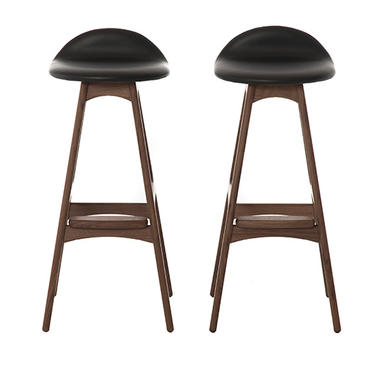 danish modern bar height Erik Buch stools