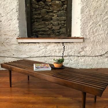 Mid century coffee table danish modern slat bench mid century modern slat bench danish modern coffee table 