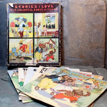 Set of 6 Stories I Love Books by Platt &amp; Munk Publishers, 1932/1934 - Antique Fairy Tales - Peter Rabbit, Three Little Pigs, Peter Pan 