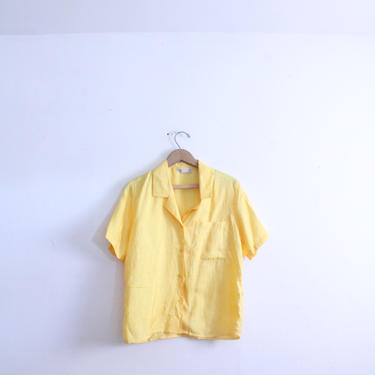 Sunny Yellow 90s Breezy Blouse 
