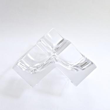 Daum Crystal Sculpture Geometric Cube ROC17 