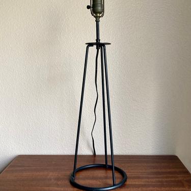 Cool Vintage Iron Tripod Table Lamp, Likely Verplex, 1950s Modernism Minimalist 