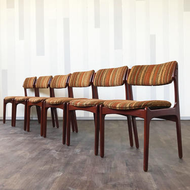Teak Mid Century Danish chairs by Erik Buch