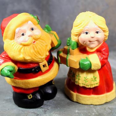 Vintage Hallmark Santa and Mrs Claus Salt &amp; Pepper Shakers - Christmas Salt and Pepper - Santa Claus - Mrs. Claus  | FREE SHIPPING 