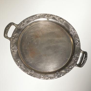 Vintage Etched Handled Tray