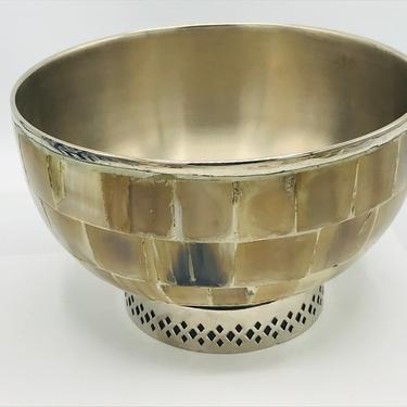 Mela Aritisans Bone  Metal Nut bowl- Discontinued Rare item 