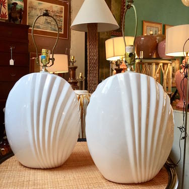 Silverlake Seashore | Pair of 1980s Modern Ceramic Lamps