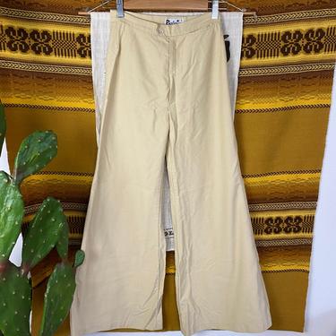 Vintage 1970s Brushed Twill Bell Bottoms Size XS 