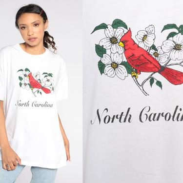 North Carolina Shirt 90s Cardinal Bird Tshirt 1990s Shirt Eagle Bear Tshirt Animal Retro TShirt Vintage Graphic Medium Large 