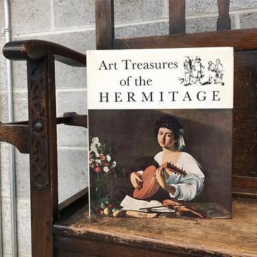 Vintage Art Treasures of the Hermitage Book Retro 1970s Pierre Descargues + Classic Paintings + Art Museum + Hardcover + Coffee Table Book 