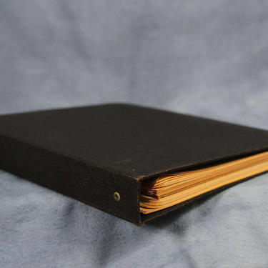 Vintage 1.5&amp;quot; Black Three Ring Binder, Heavy Duty with Blank Paper 