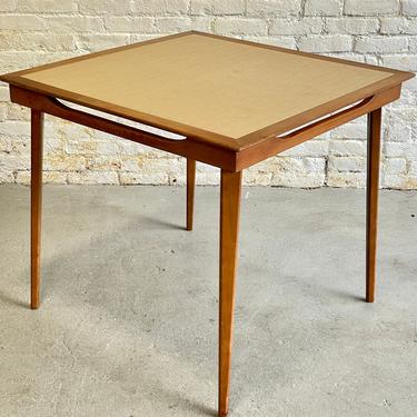 Mid Century Modern FOLDING DINING TABLE / Game Table by Stakmore 
