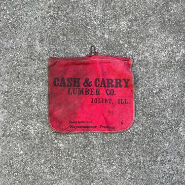 Vintage Cash &amp; Carry Lumber Co Joliet Caution Flag 