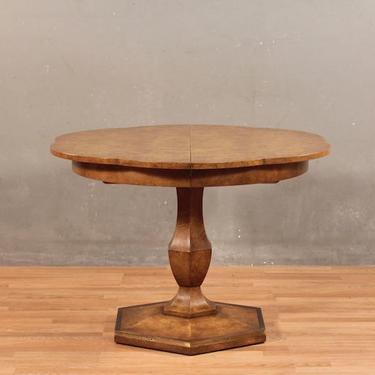 Regency Burl-Wood Dining Table with 2 Leaves