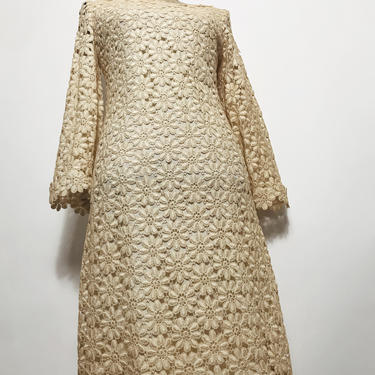 Vintage Suzy Perette Crochet, Lace Dress, 1960s 