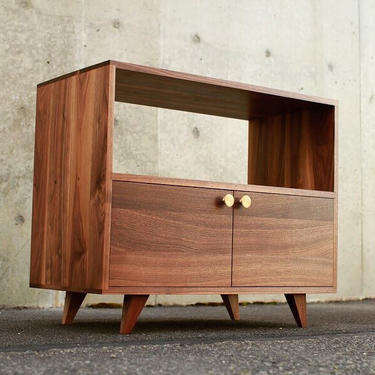 Pike Place Console, Mid-Century Modern, American Modern (Shown in Walnut) 