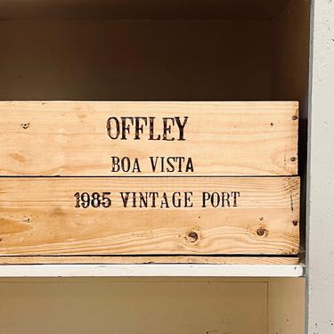 Vintage Wood Port Box | Vintage Wood Wine Box | Wooden Crate | Storage | Display | Antique Box | Wood Drawer Rustic 