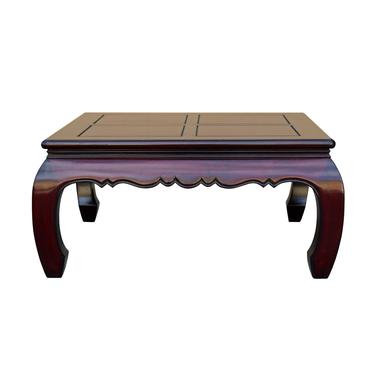 Chinese Red Brown Mahogany Color Solid Wood Square Craw Legs Coffee Table cs5318S
