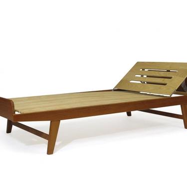 Solid Teak Daybed Sofa with Adjustable Headrest -Pair Available