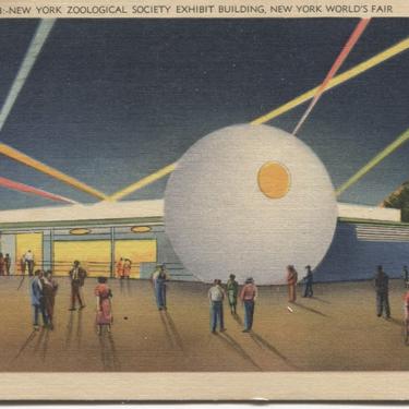 New York Zoological Society Exhibit Building, New York World's Fair Vintage Postcard 