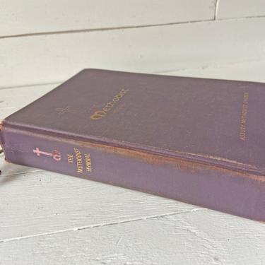 Vintage 1960's Purple Methodist Hymnal, With Purple Pages // Vintage Purple Bible, Religious Book, Decor // Rustic Purple Hymnal // Gift 