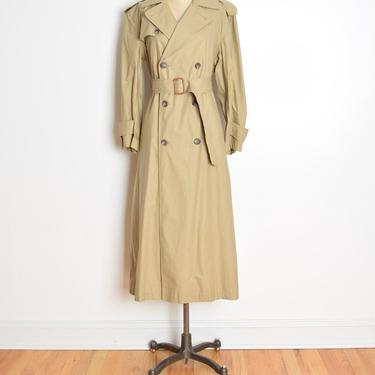 vintage 80s jacket RALPH LAUREN trench coat khaki beige spy duster jacket XL clothing 