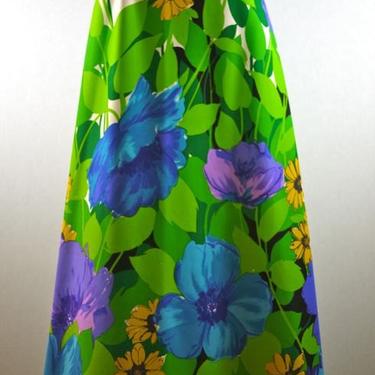 Bright Floral Vintage Maxi Skirt 