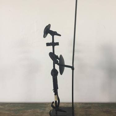 Vintage &amp;quot;Nuts and Bolts&amp;quot; Style Iron Don Quixote Sculpture Made in Spain 