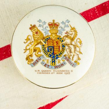 Vintage Queen Elizabeth II 1953 Trinket Box