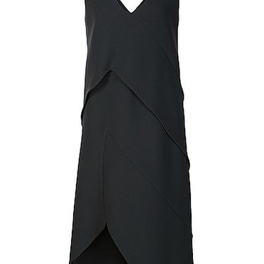 narciso rodriguez n/s wool double crepe layered dress