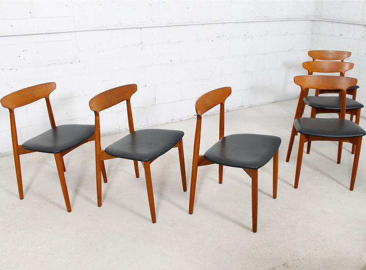 Set of 6 Randers Teak Dining Chairs