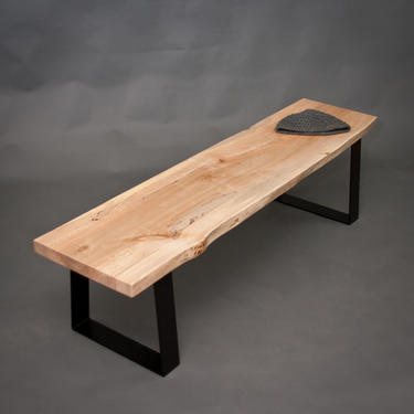 YOUR CUSTOM: Live Edge Maple BENCH - Modern - Simple - Solid 