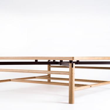 Coffee Table, Custom, Hardwood, Rift White Oak, Wenge, Square 