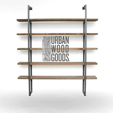 Reclaimed Wood Shelves, Wall Mounted Shelving, Urban Wood Bookcase. Customize to fit your space.  Choose size and wood finish. 